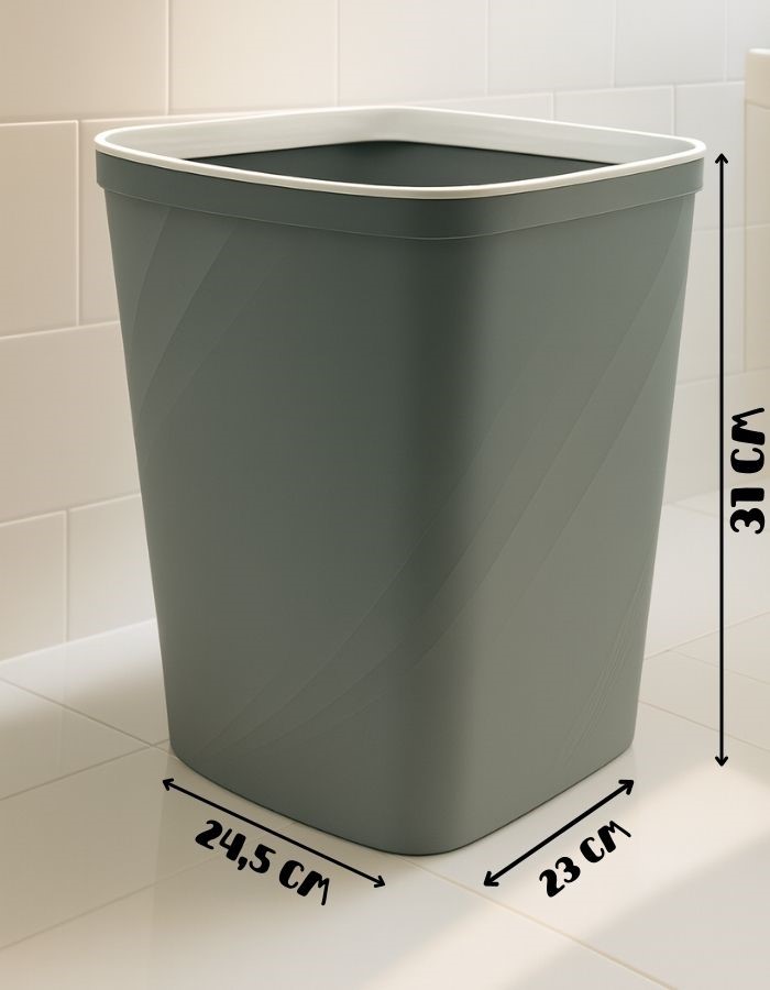 Корзина для мусора GU-202302 (24,5х23х31см, 13,7л) Серый